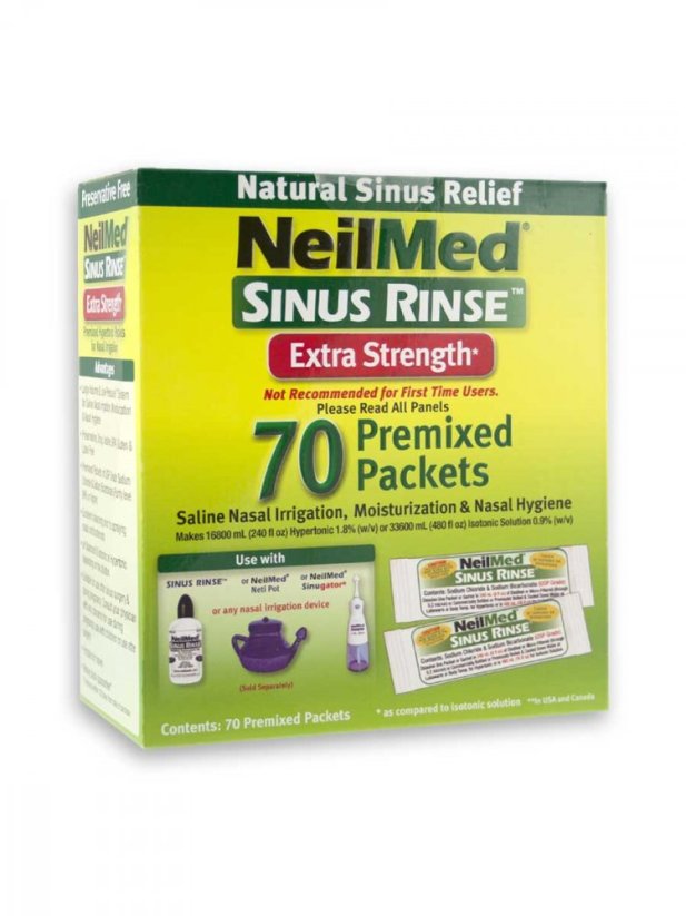 Proplach nosu Sinus Rinse, Hypertonický, náhradní sáčky, 70 sáčků - NeilMed