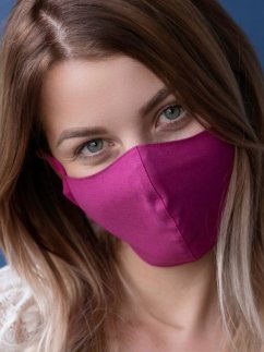 Rouška s filtrem (1 rouška + 10 filtrů), tmavá růžová, Nano Med.Clean - Triola